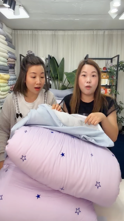 韓國棉被 藍星星 -莫代爾（天絲吊卡）(四季被)