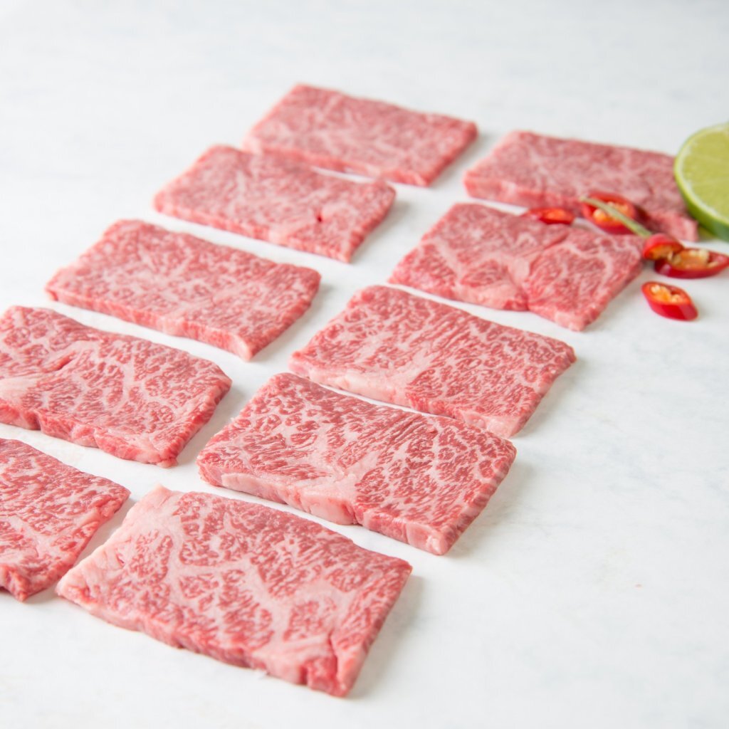 澳洲 AUSSIE KOBE 極致F1和牛MB 6-7 三角柳火鍋片227g (急凍)