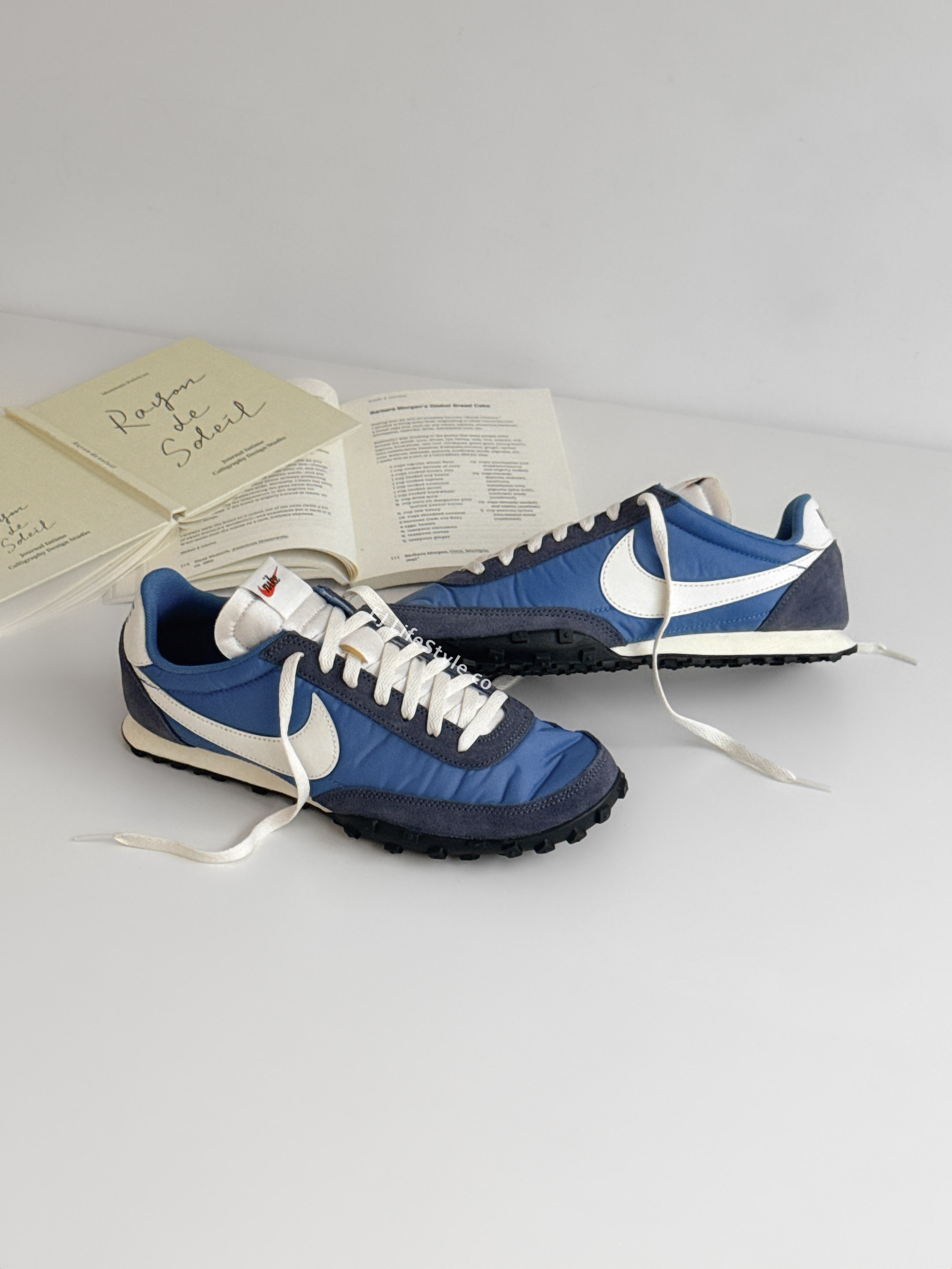 NIKE WAFFLE RACER 鬆餅格底 藍 米白 緩震 復古 男鞋 IM8658-401 / 預購
