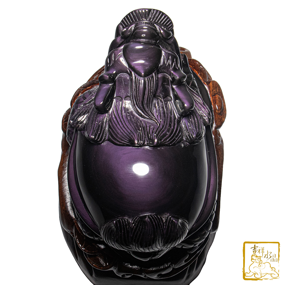 頂級彩虹黑曜石龍龜 1.66kg 鎮宅化煞