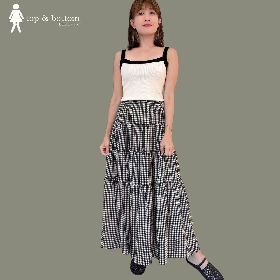 STRAP TWO TONE KNIT INNER TOP