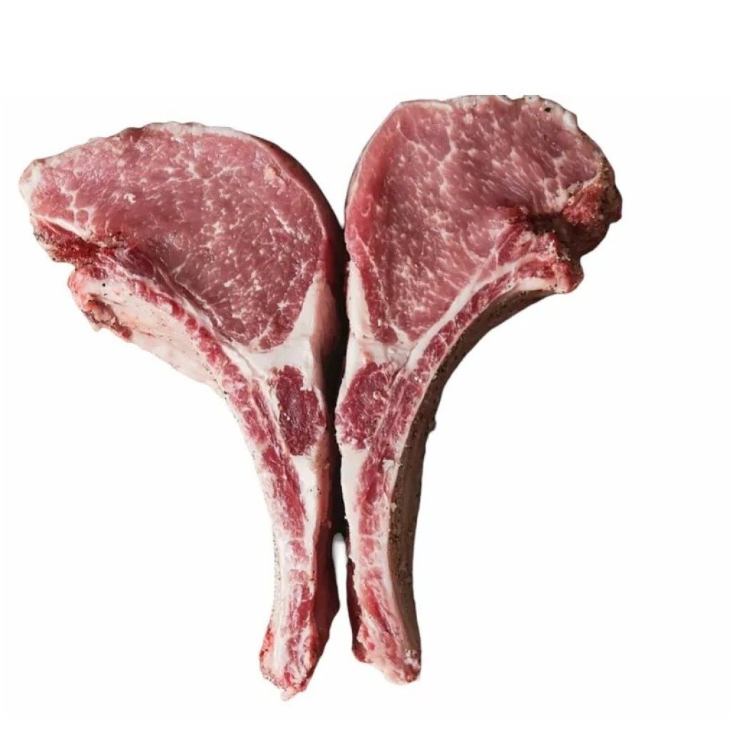 西班牙Beher Bellota 級黑毛豬帶骨豬扒(2pcs) 250g (急凍)