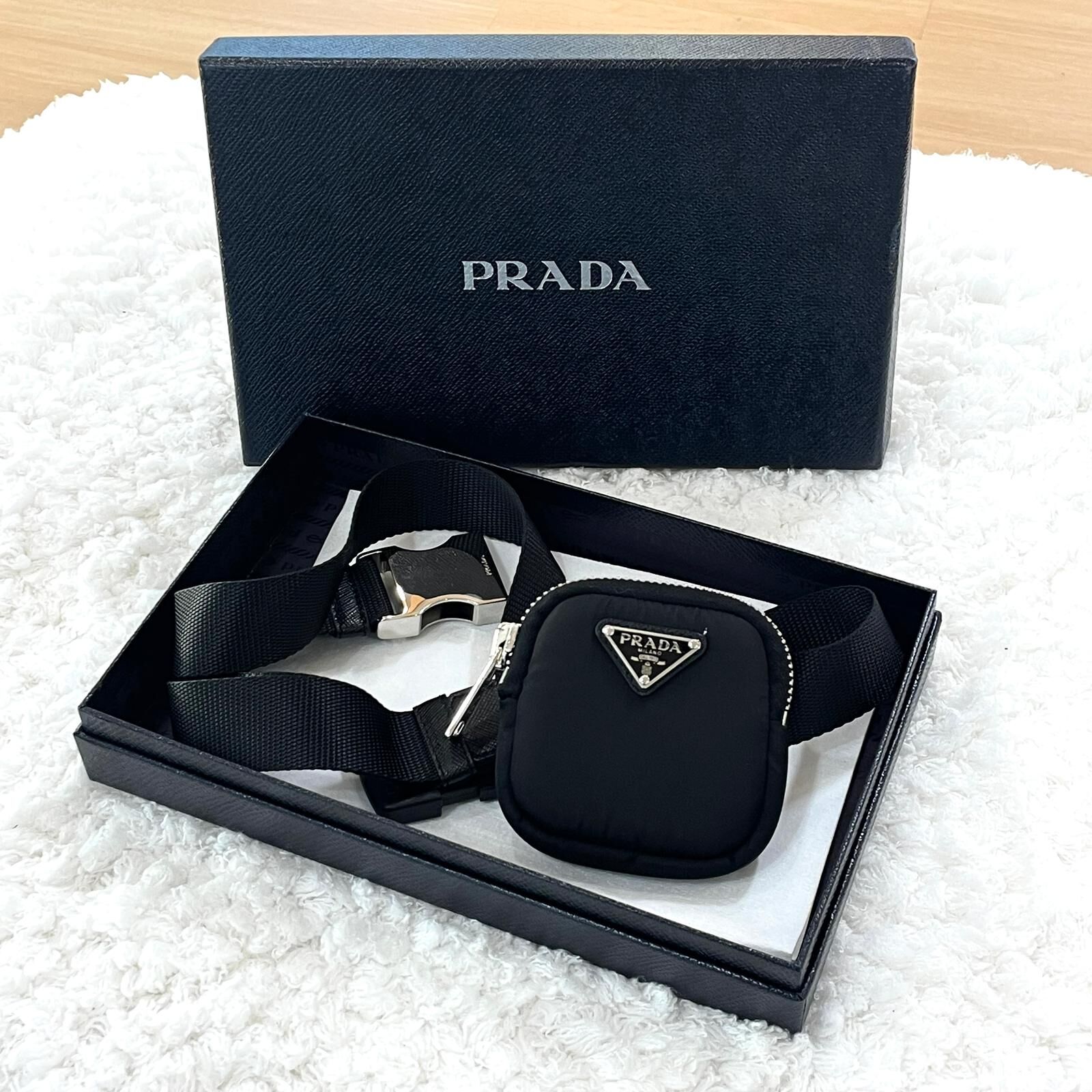 全新PRADA BELTS BAG 黑色尼龍 #普拉達腰包 #萬用小包 #BRAND NEW #香榭站正品
