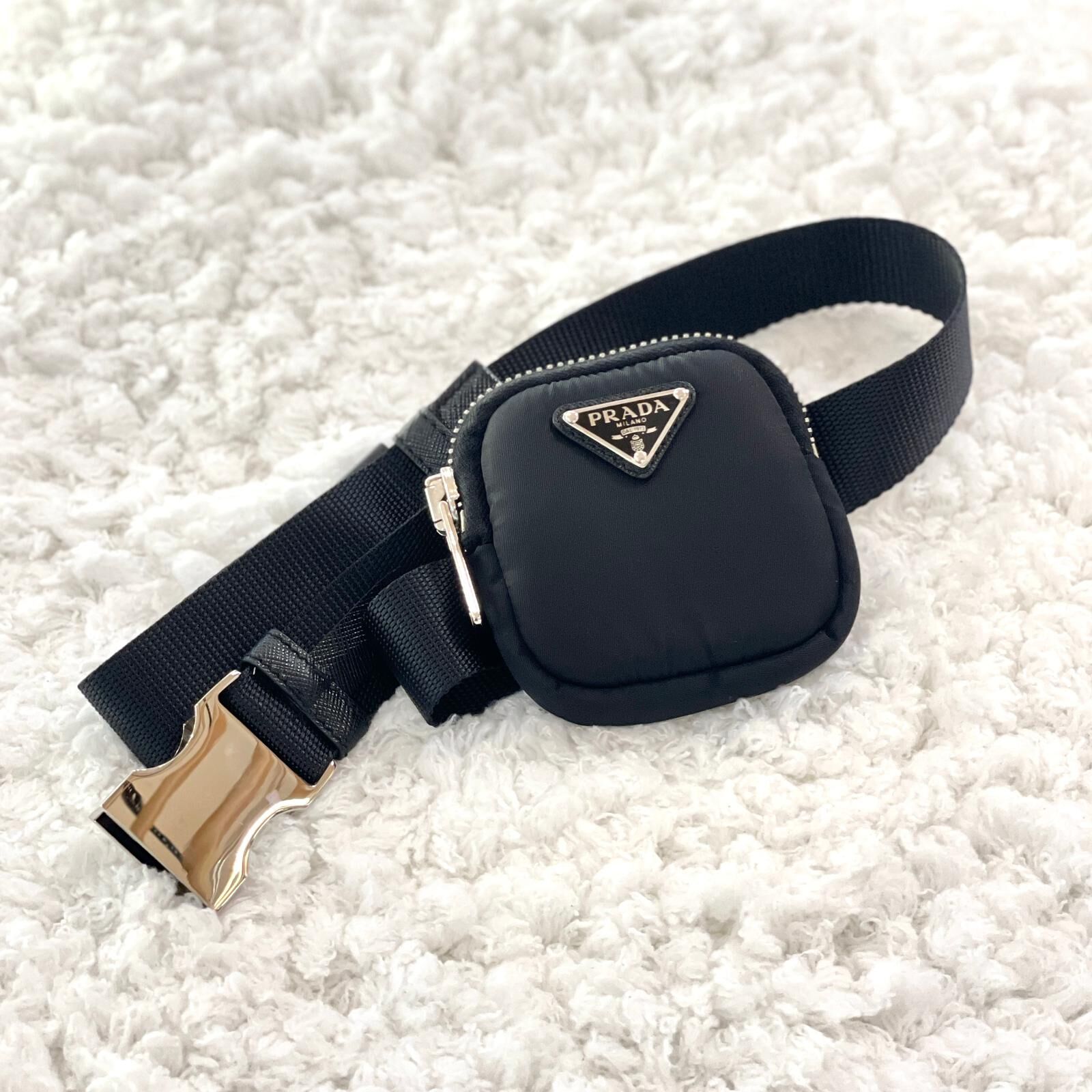 全新PRADA BELTS BAG 黑色尼龍 #普拉達腰包 #萬用小包 #BRAND NEW #香榭站正品