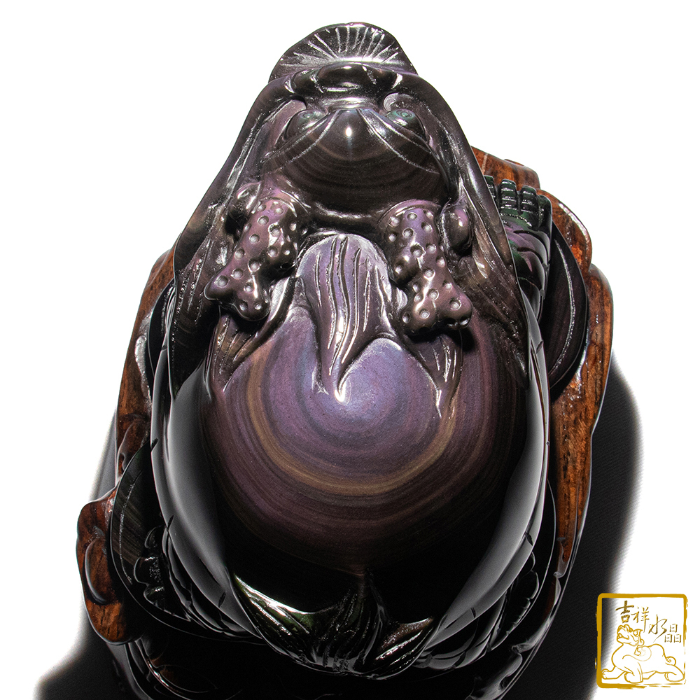 頂級彩虹黑曜石龍龜 1kg 擋煞防小人