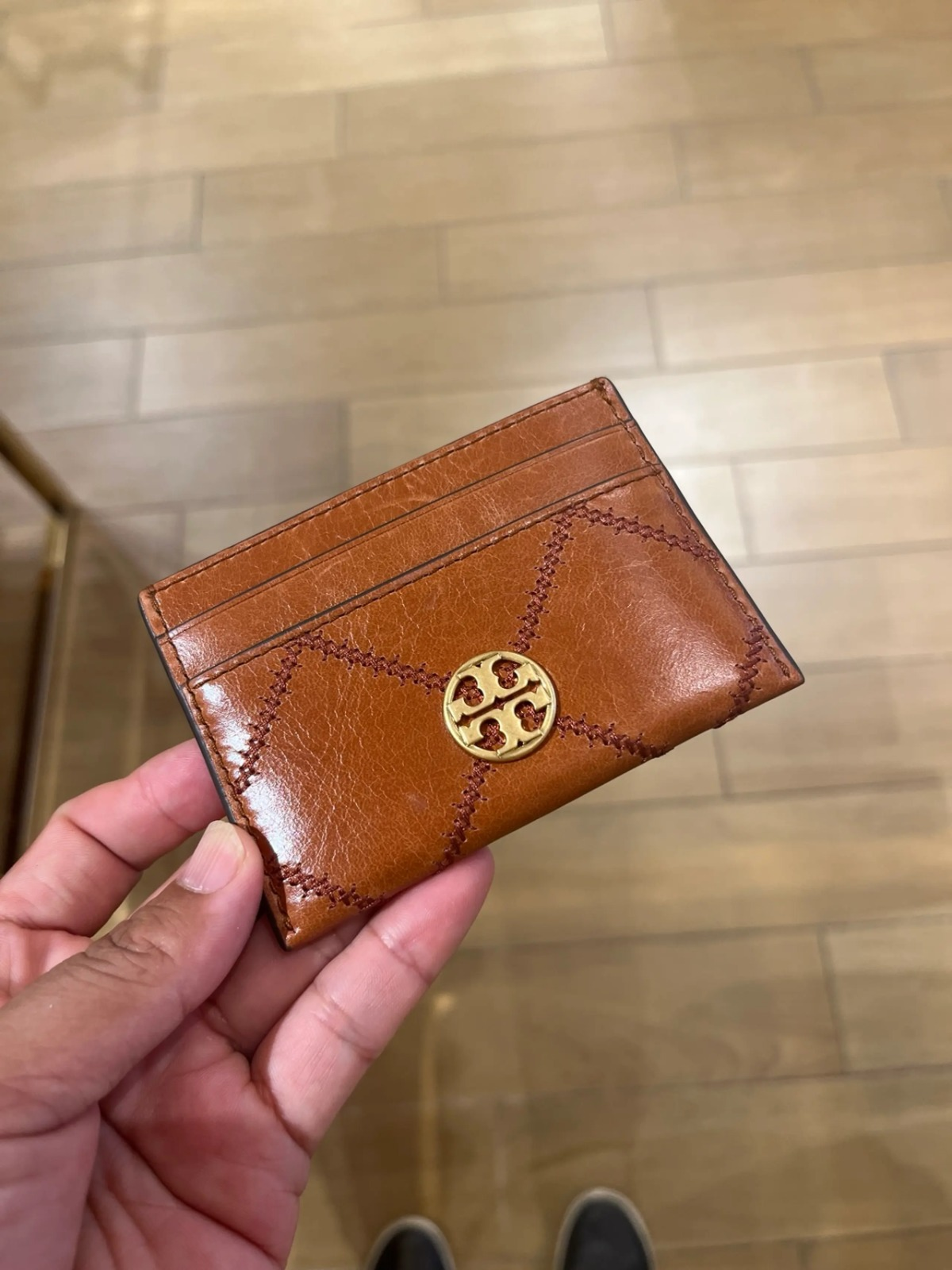 【預購】Tory Burch H041613 交叉縫線卡夾