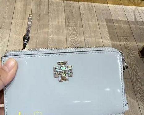 【預購】Tory Burch H041614 漆皮拉鍊卡夾錢包