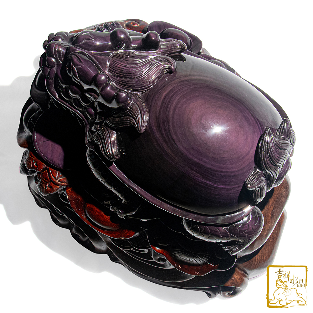 頂級彩虹黑曜石龍龜 16.8kg 吉祥守財