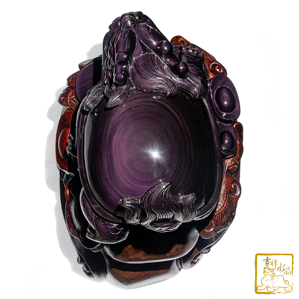 頂級彩虹黑曜石龍龜 16.8kg 吉祥守財