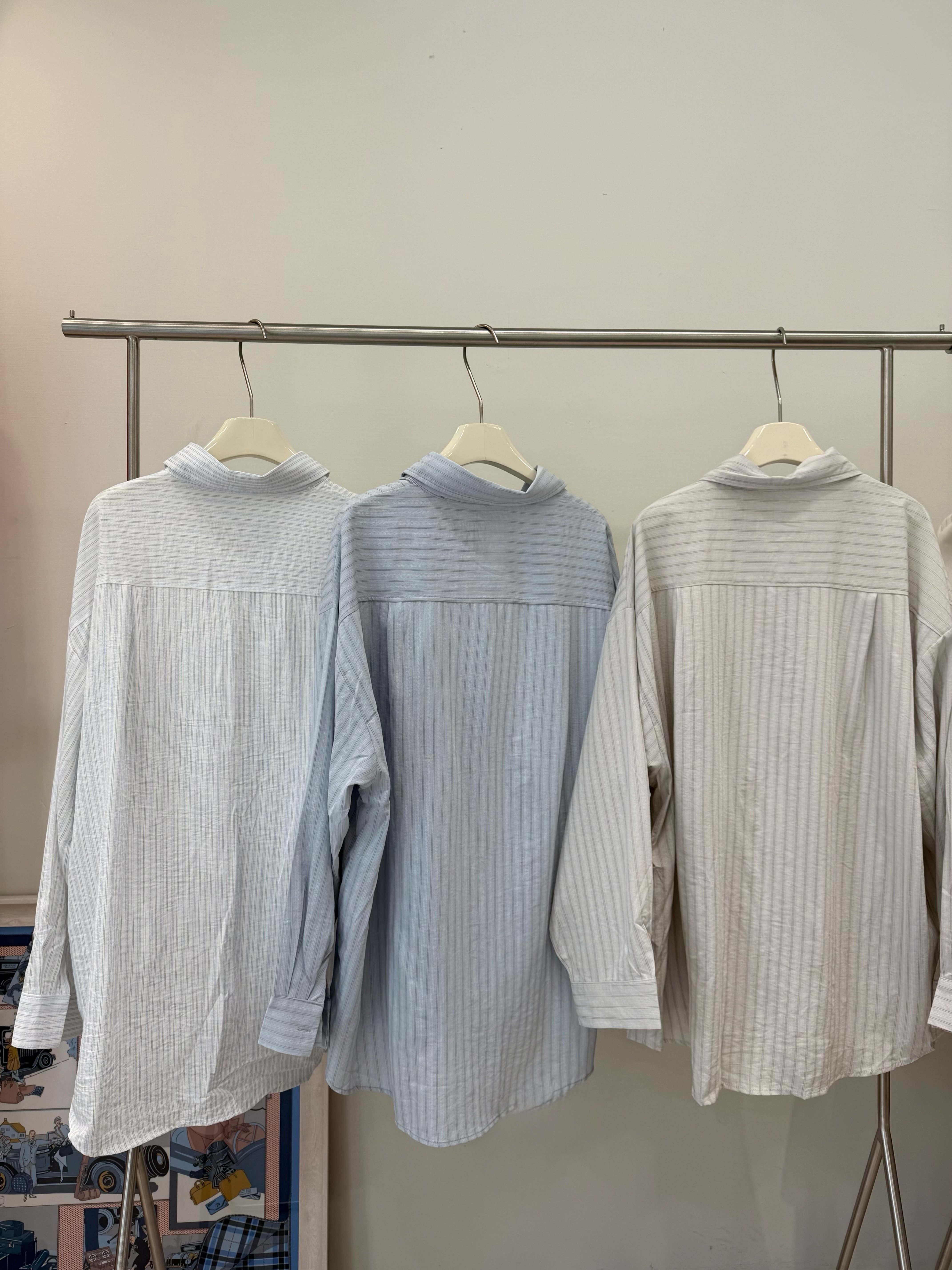 3276 條紋oversize襯衫