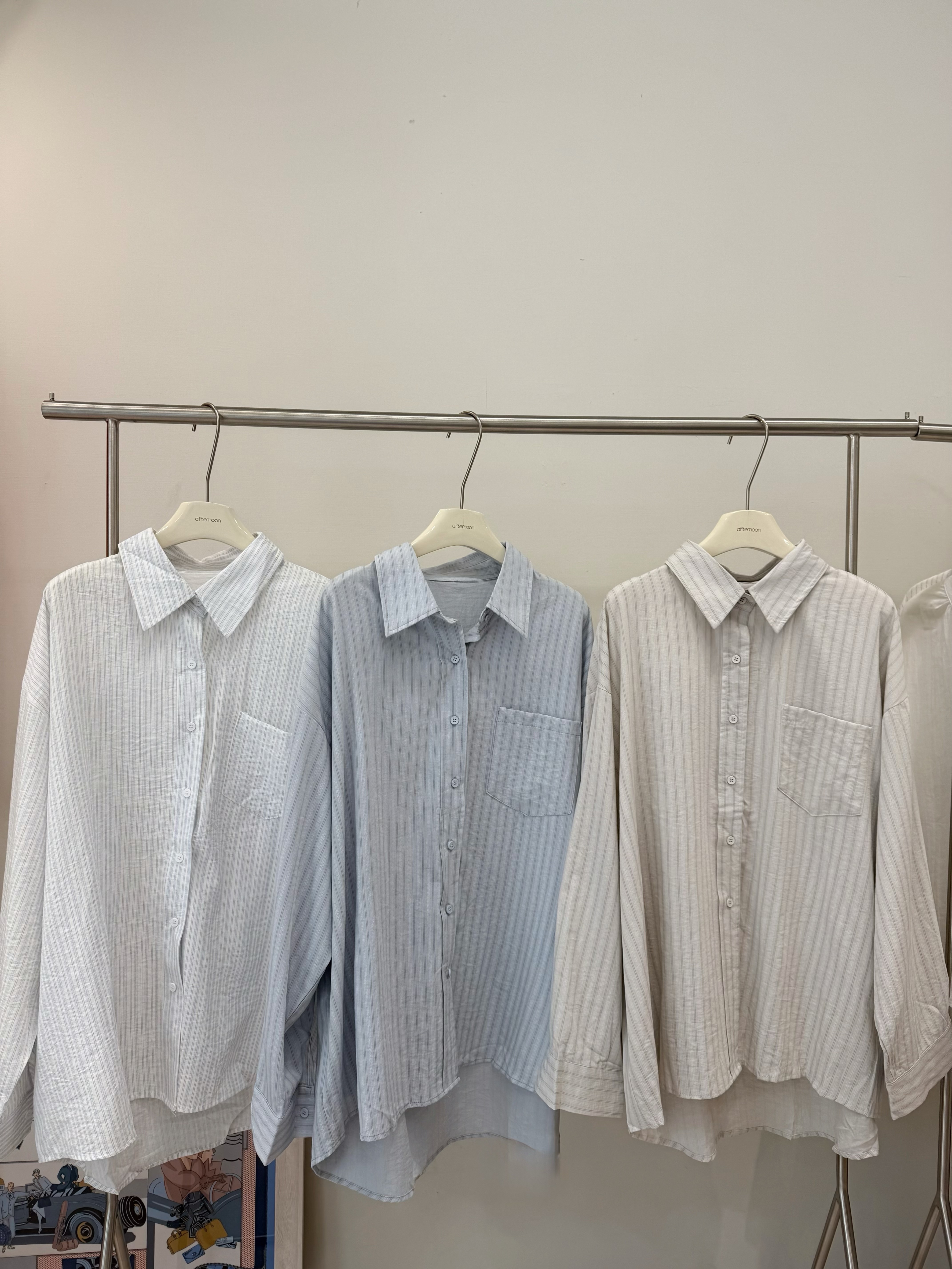 3276 條紋oversize襯衫