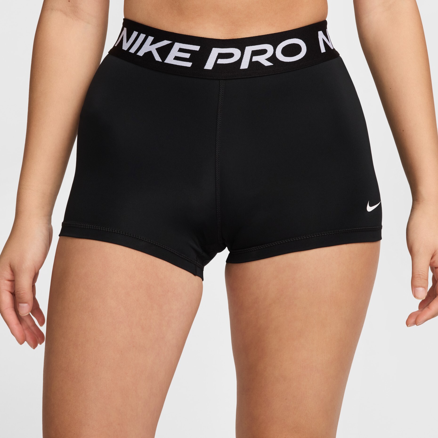 女款 NIKE PRO W 3" SHORTS 黑色 基本款 訓練 中腰 3吋 運動 內搭 束褲 緊身褲 瑜珈褲 短褲【CZ9860-010】
