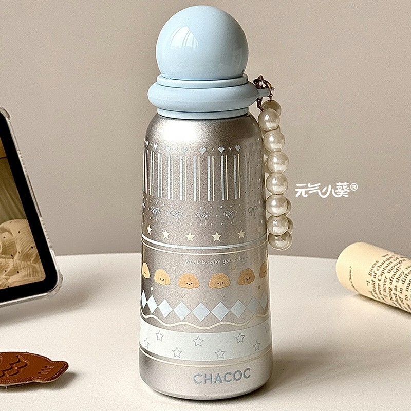 500ML Round Ball Teddy Pearl Pendant 316 Stainless Steel Thermos