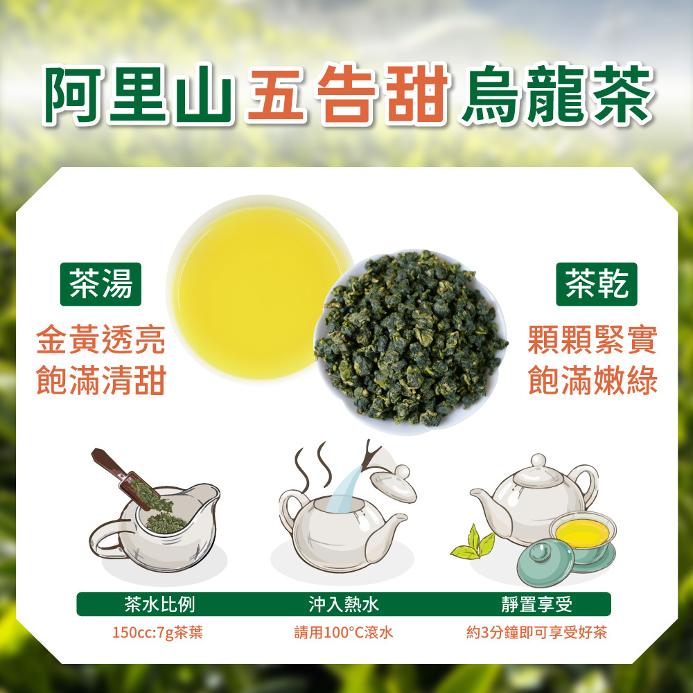 【五告喝拎系列】阿里山五告甜烏龍茶