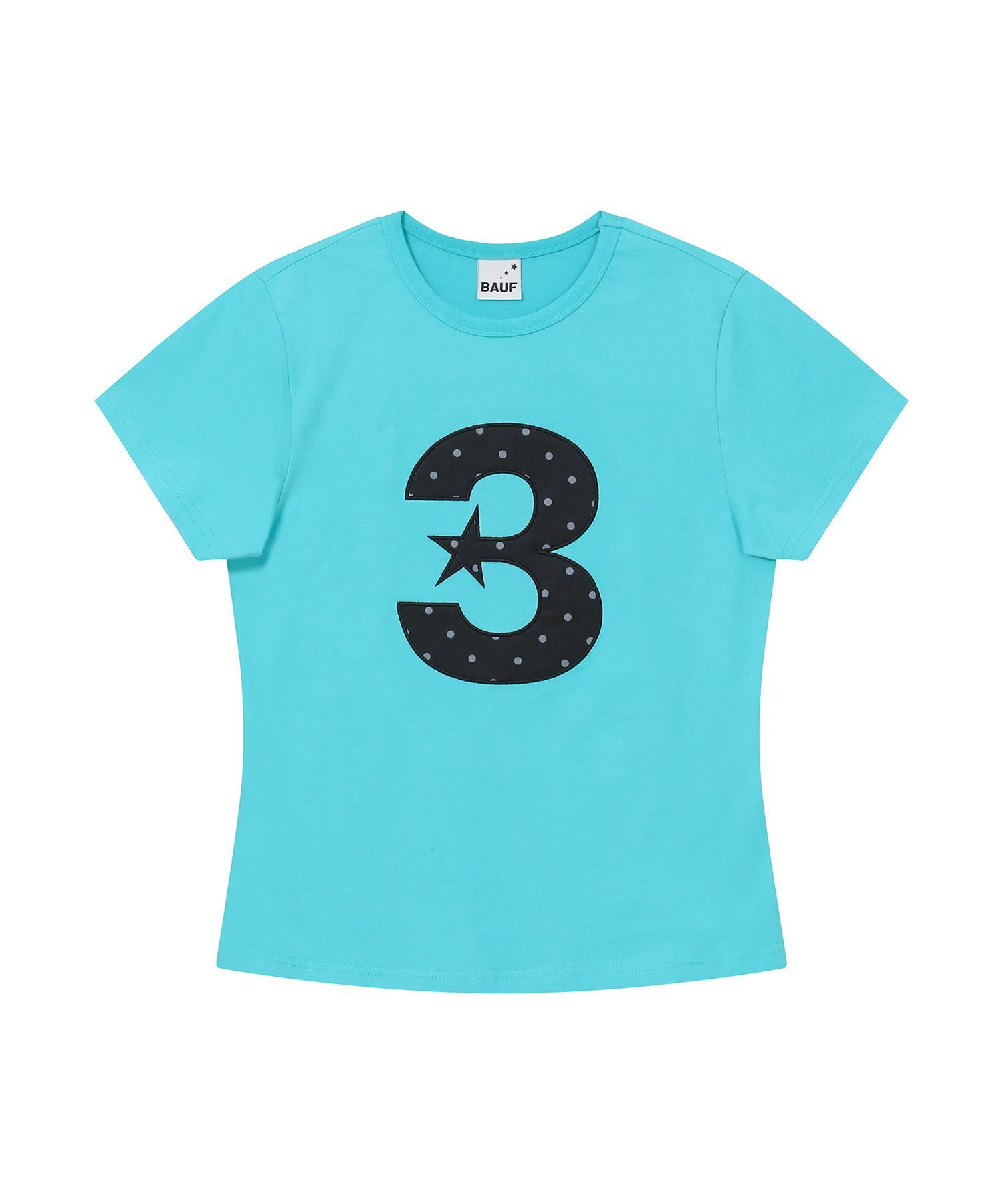 BAUF 3 Logo 圓點修身T恤 薄荷藍 BT26SS-WMT20F