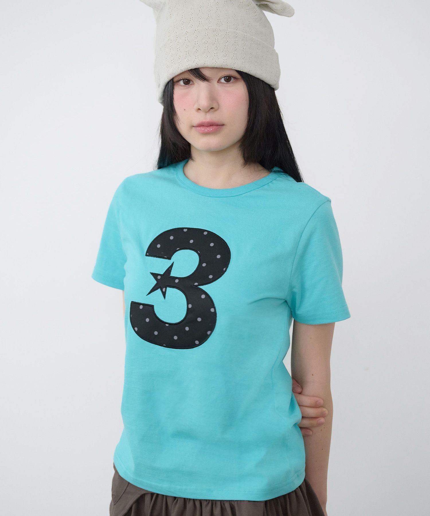 BAUF 3 Logo 圓點修身T恤 薄荷藍 BT26SS-WMT20F