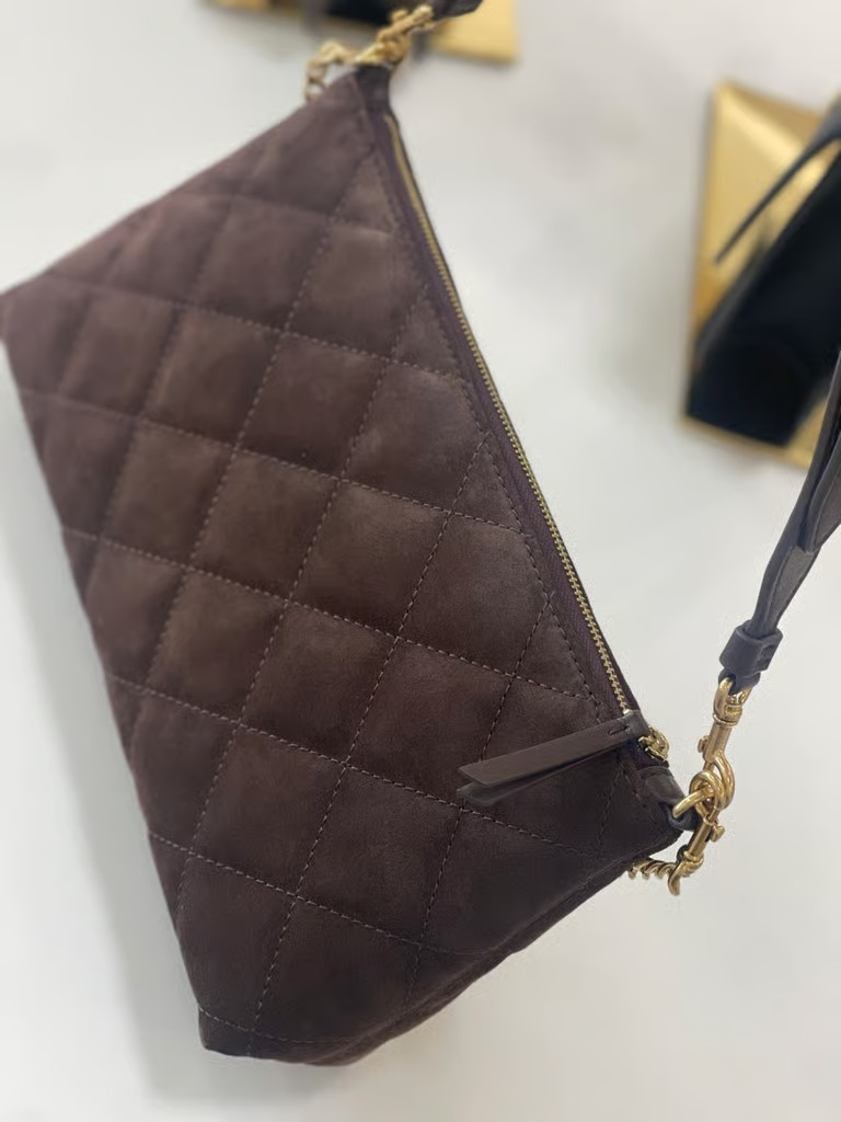 【預購】Tory Burch H041621 麂皮菱格鏈條腋下包