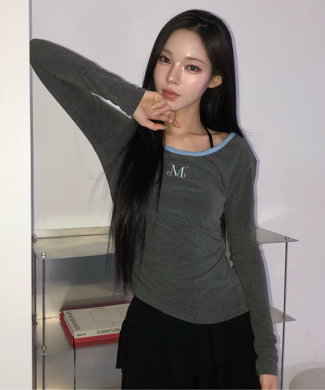 #預購 🇰🇷韓國26春夏 MUCENT 單肩不對稱抓皺長袖 3色 M16