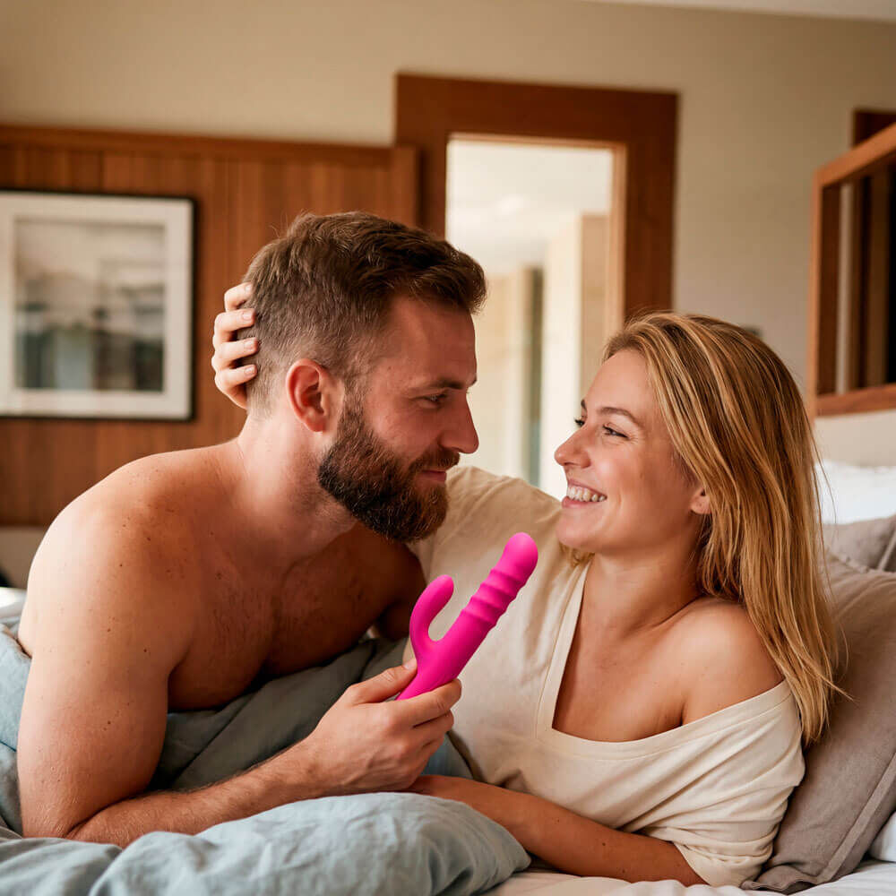 LOVENSE - Velvo 旋轉G點刺激頭&波浪滾珠兔仔按摩棒 - 粉色