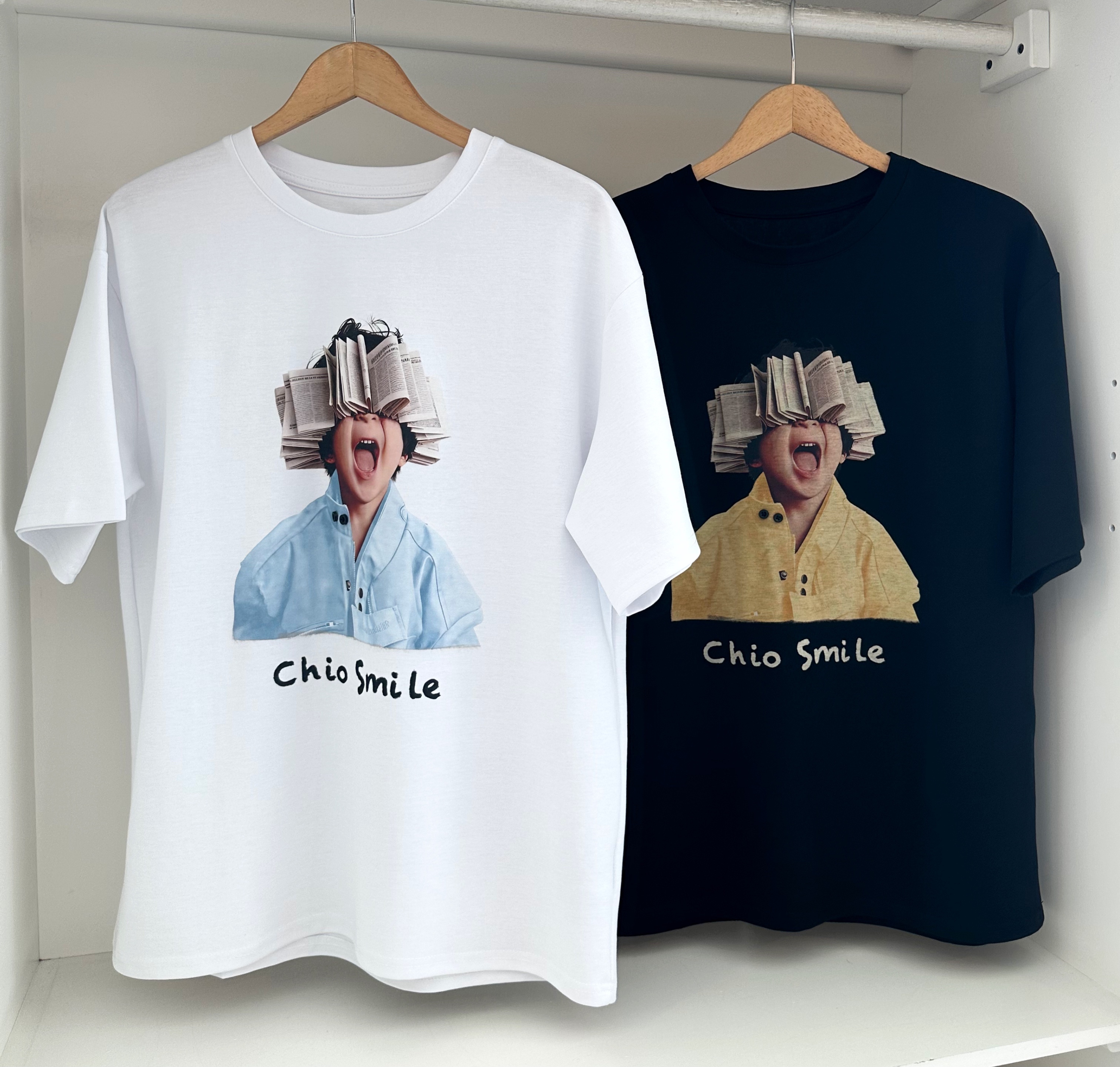 SHORT SLEEVE BOY & BOOK PRINTED LONG TEE