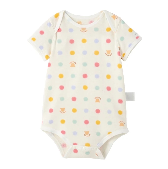 熊熊套頭短袖包臀衣-象牙白