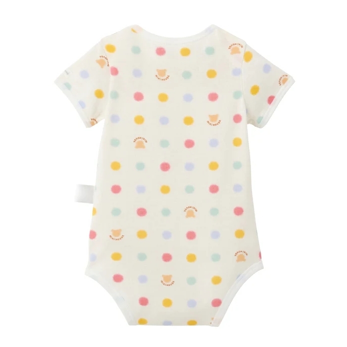 熊熊套頭短袖包臀衣-象牙白