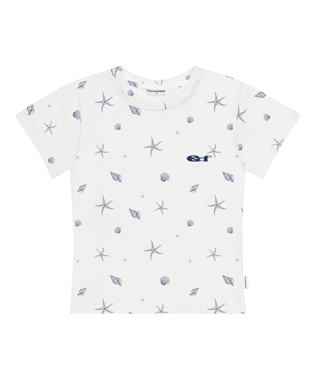 ESCAPEFROM 海星滿版印花修身短袖T恤 E261STS
