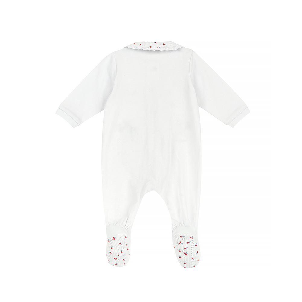 兔子花園-有領繡圖前開長袖兔裝