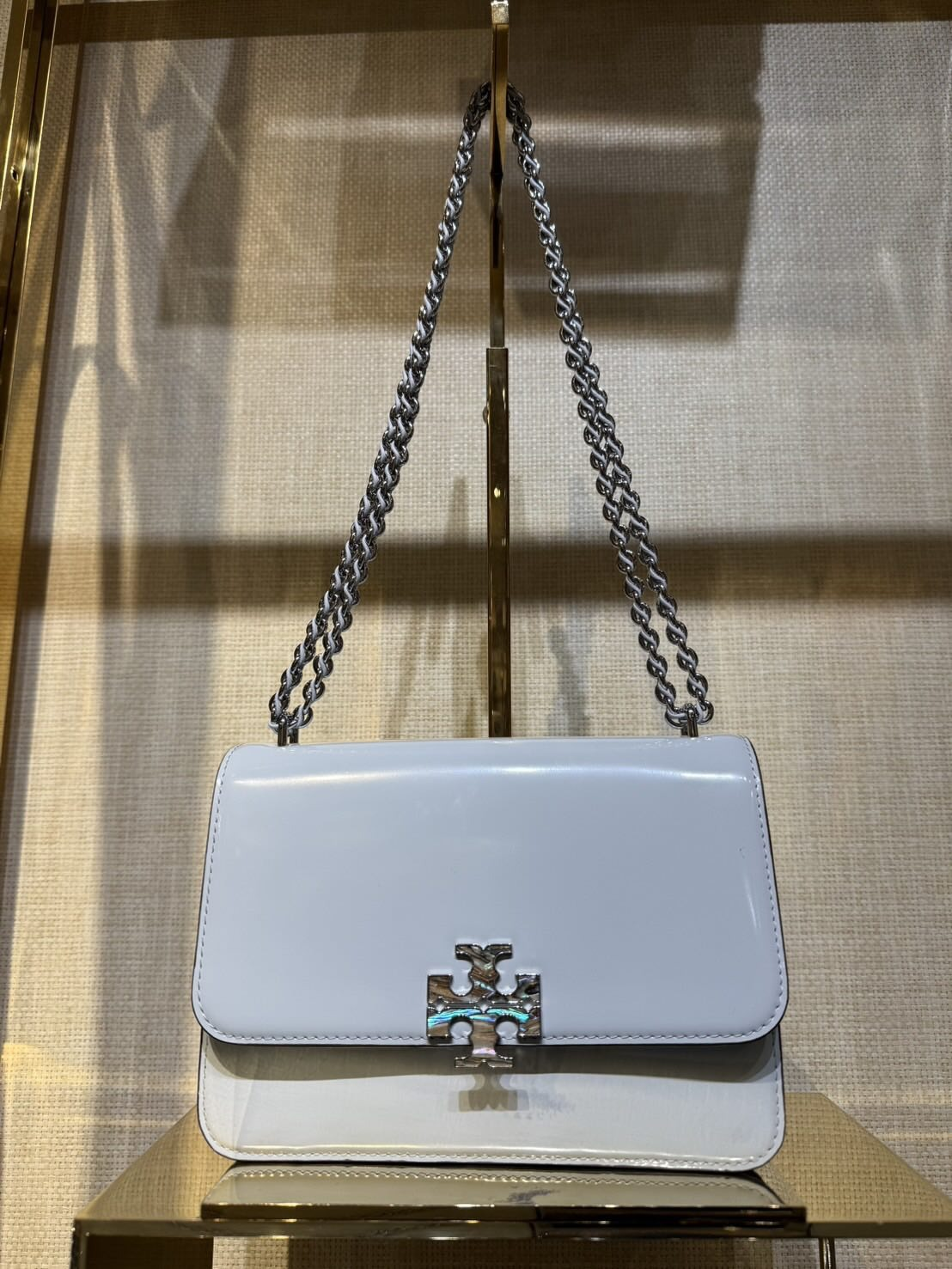 【預購】Tory Burch H041632 漆皮小號翻蓋鏈條包