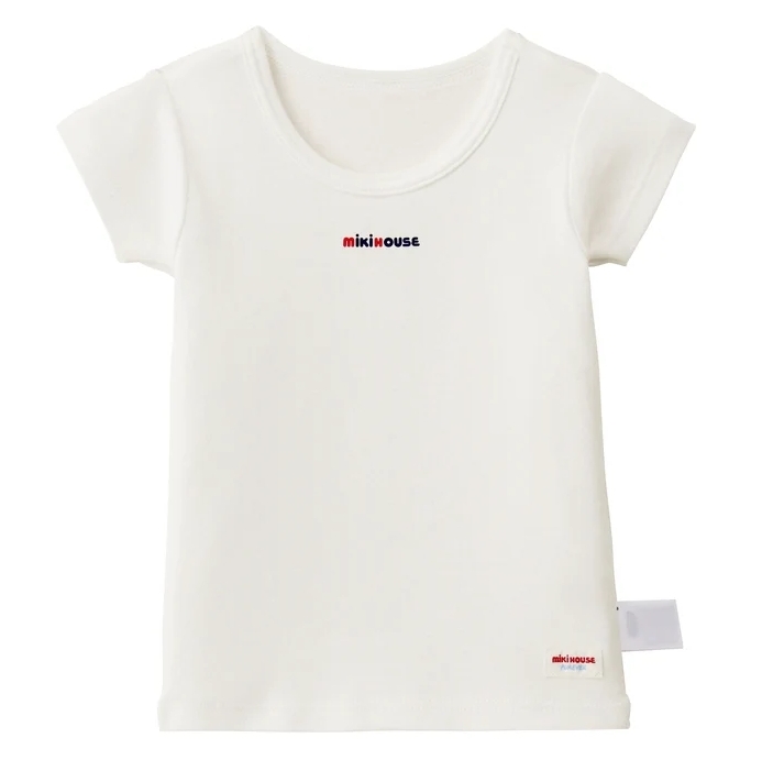 Pureveil MIKI HOUSE LOGO短袖內衣-白