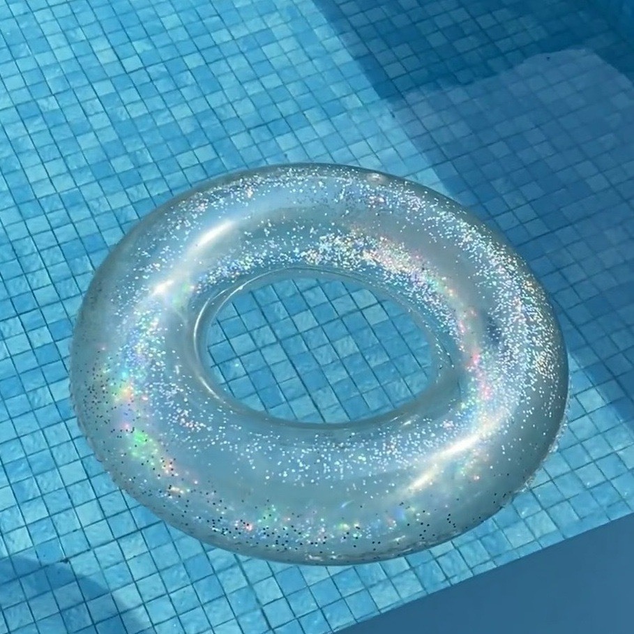 亮片透明泳圈