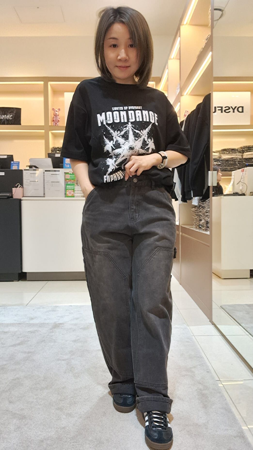 韓國代購 棒棒糖 明星同款 牛仔褲DYSFUNCT 03