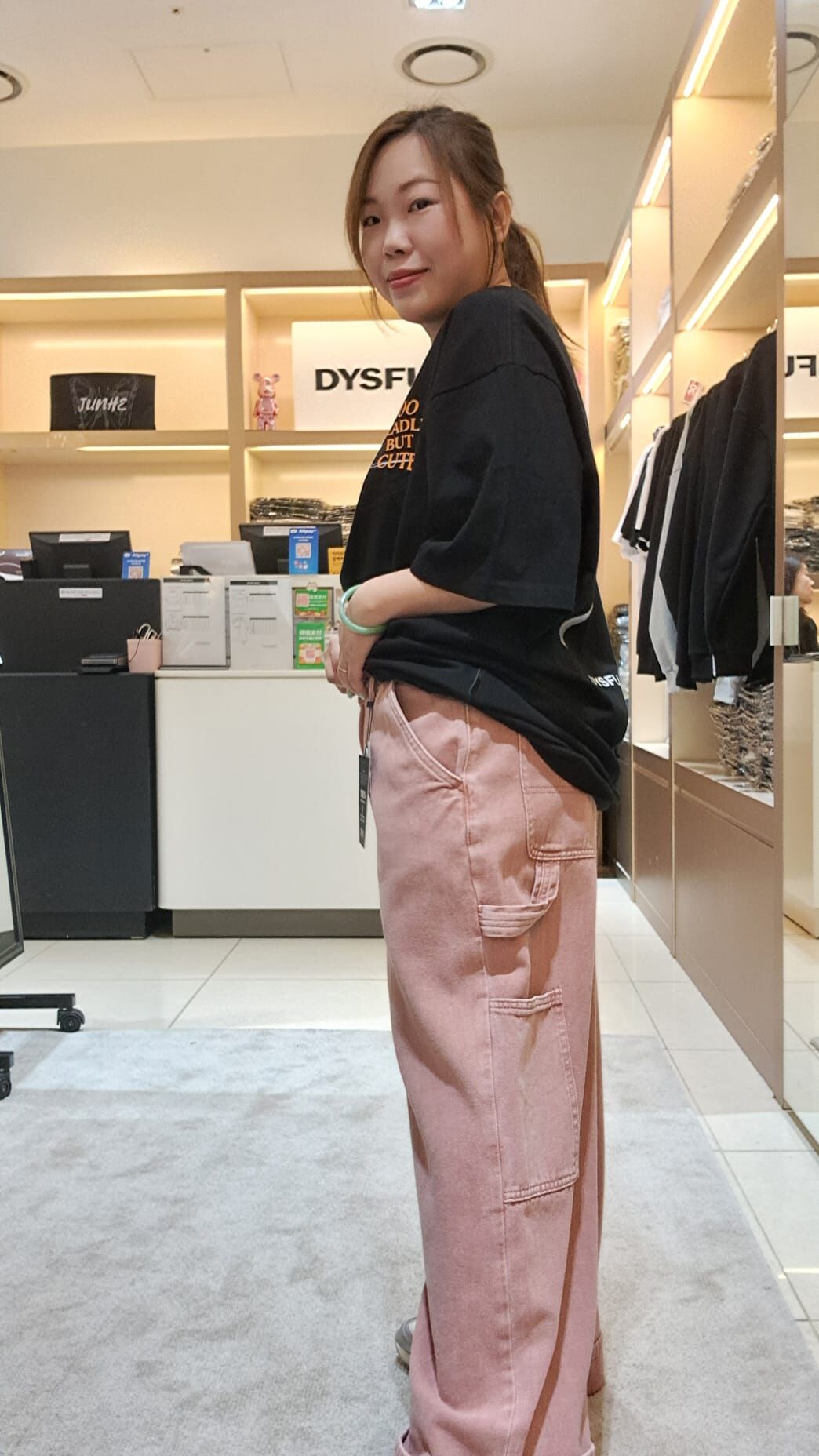 韓國代購 棒棒糖 明星同款 牛仔褲DYSFUNCT 02