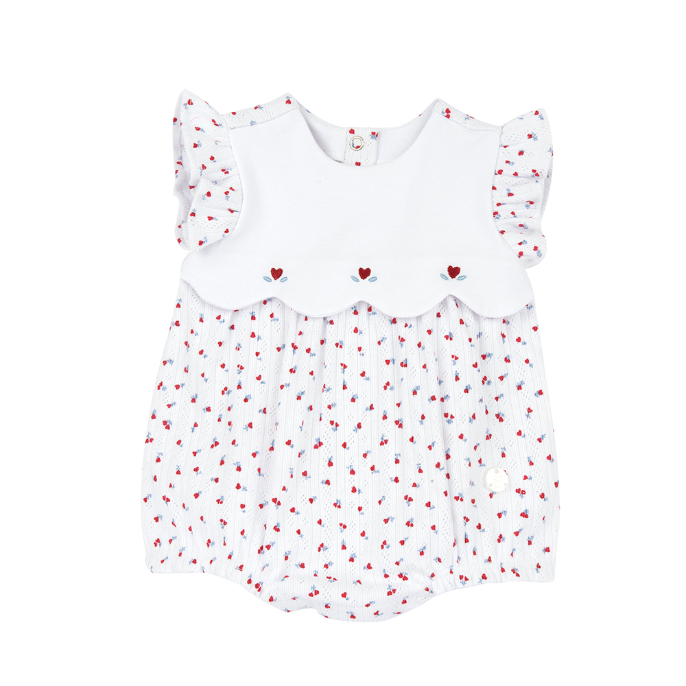 兔子花園-滿版碎花荷葉短袖兔裝