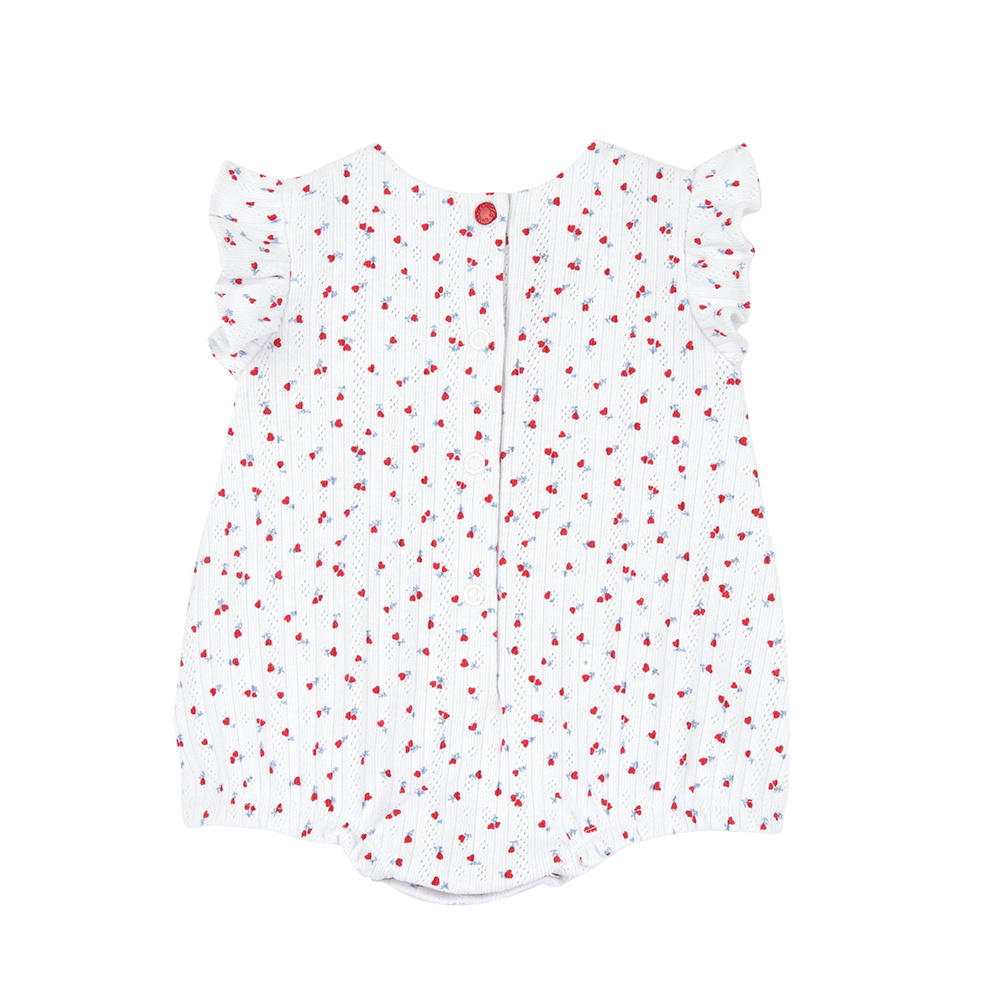 兔子花園-滿版碎花荷葉短袖兔裝