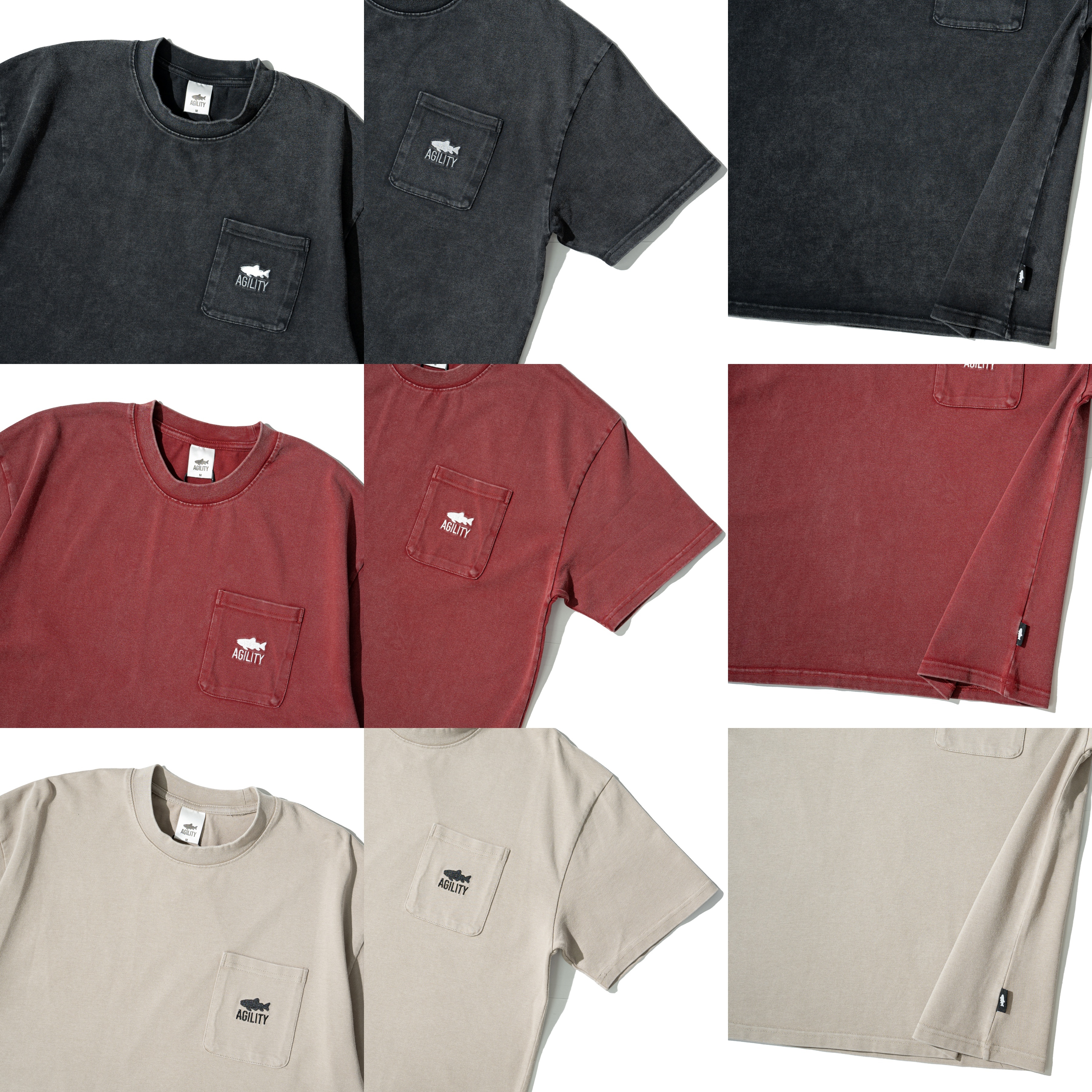AGILITY Image Pocket Tee / Washed Shadow 水洗口袋 魚影 [SR0-WD]