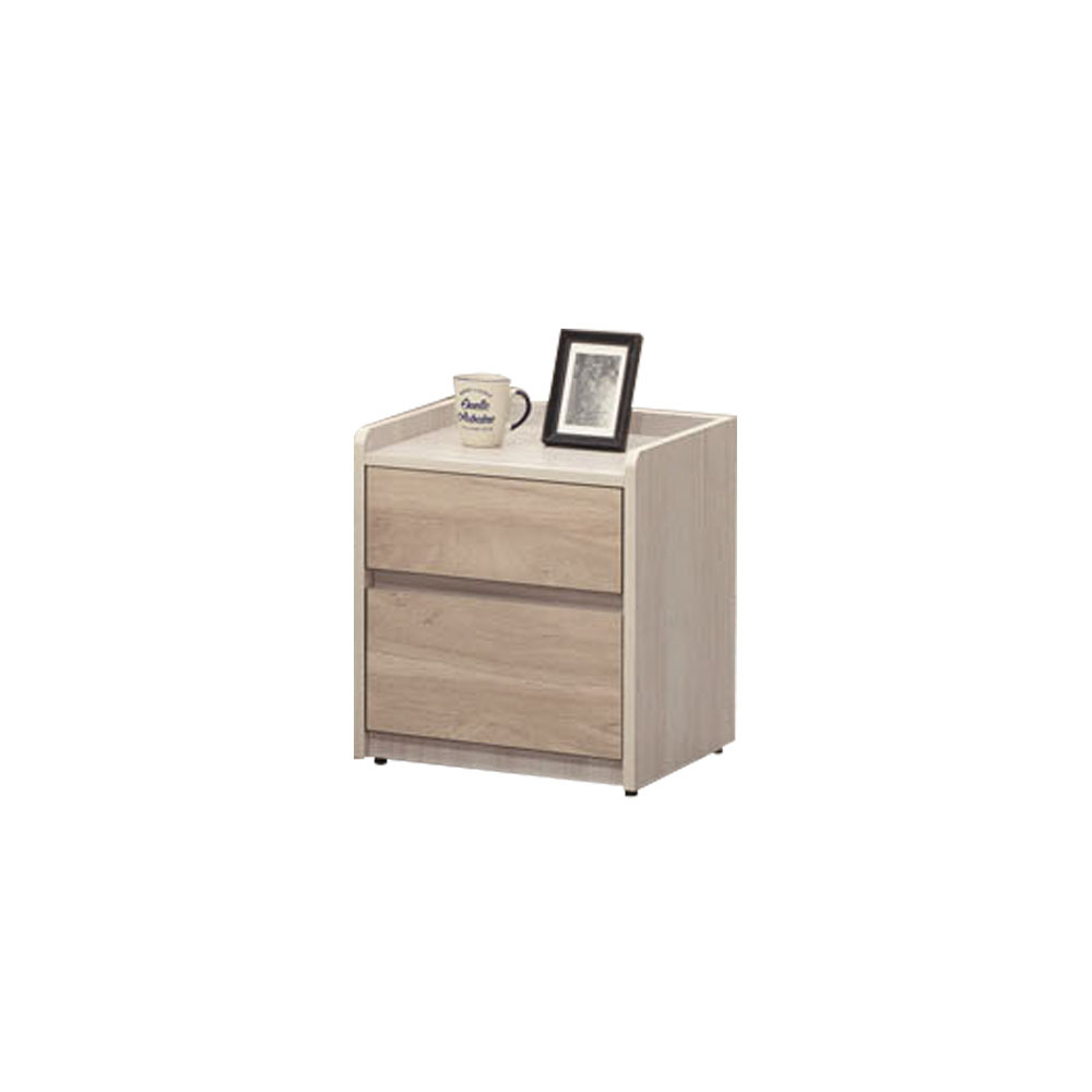 柏蒂家居-瑞那1.5尺二抽床頭櫃/抽屜收納櫃/置物櫃