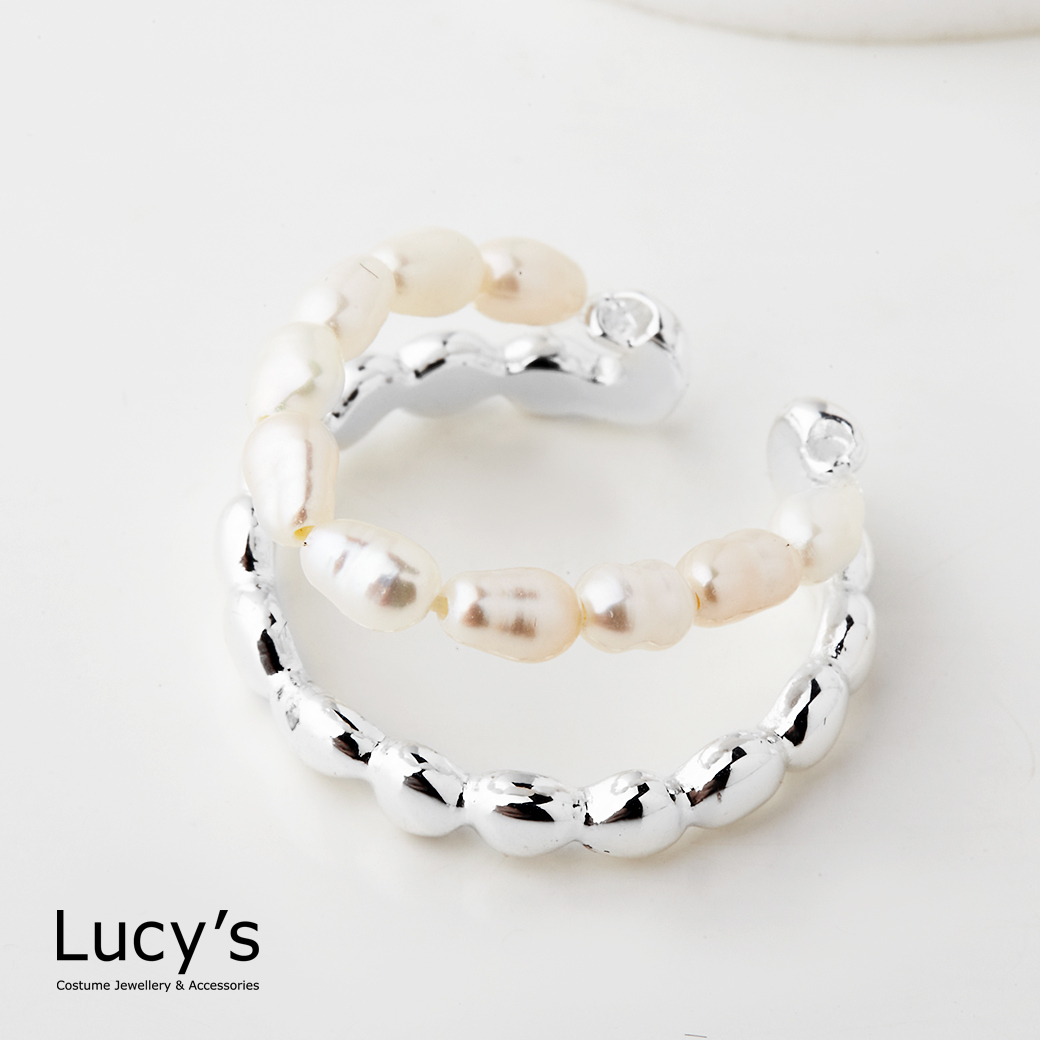 珠光雙影 開口戒 (二色) (125872/125873)