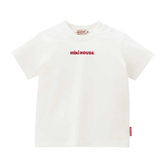 MIKI HOUSE LOGO短袖T恤-白色