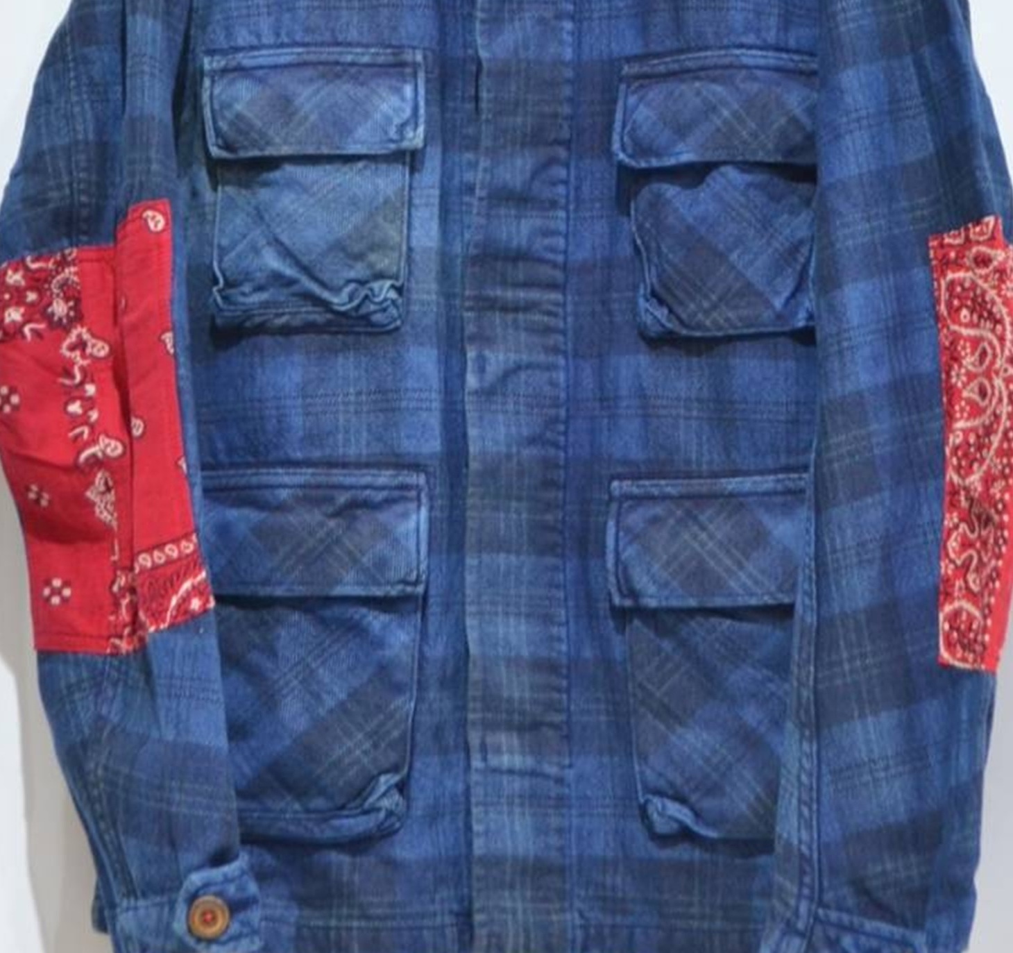 VISVIM KILGORE JKT CHECK GIZA (BANDANA)  (( USED A )) 中古美品 - INDIGO SIZE 2 PRE ORDER ITEM (預訂中)