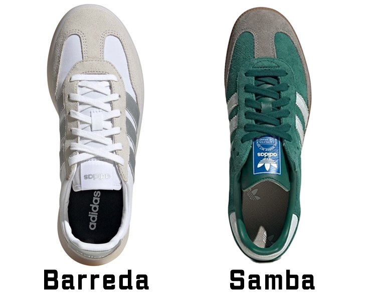 Adidas Barreda 與 Adidas Samba