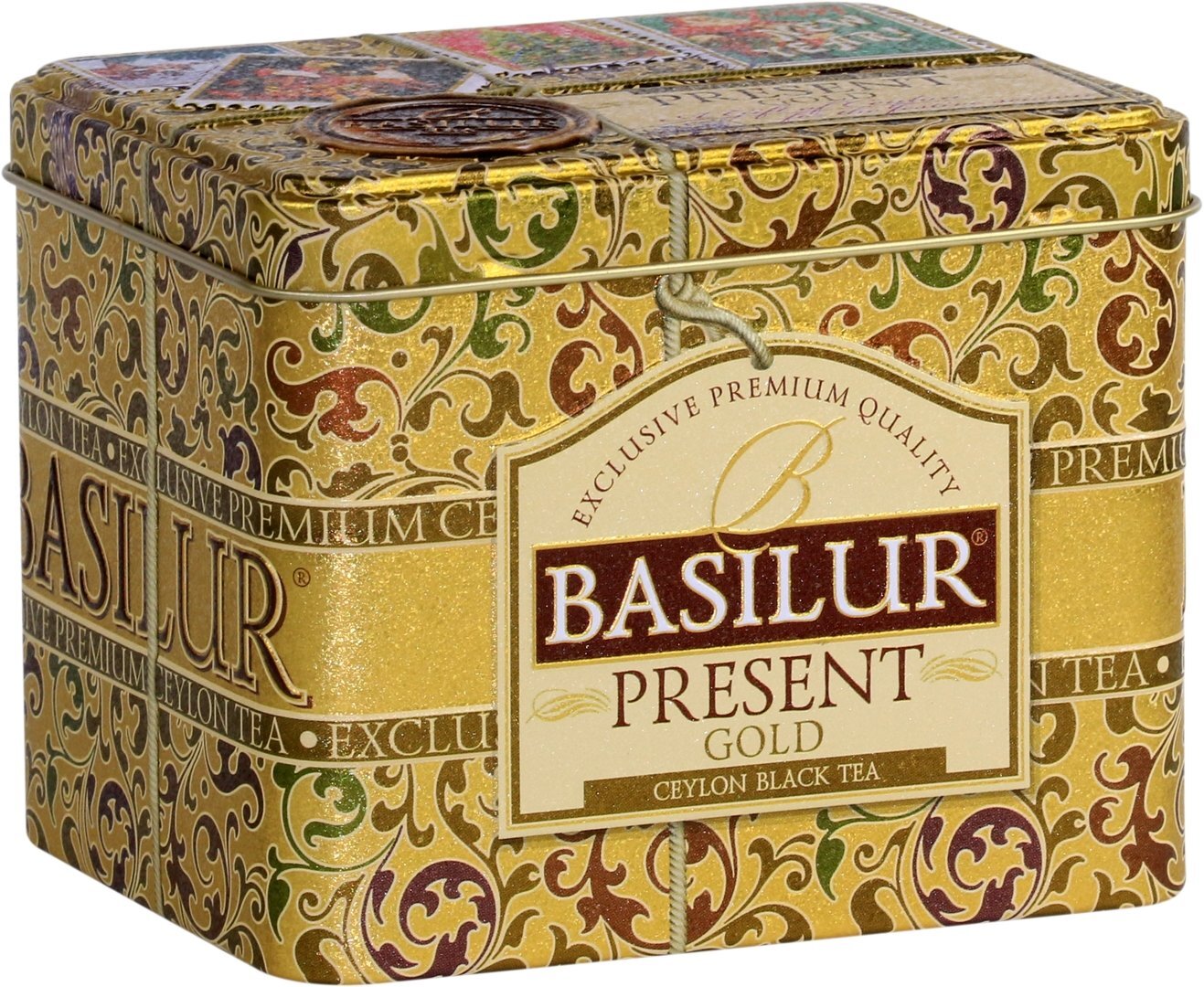 【現貨】Basilur Present Gold 鍚蘭黑葉 紅茶金屬禮盒丨聖誕節特別版