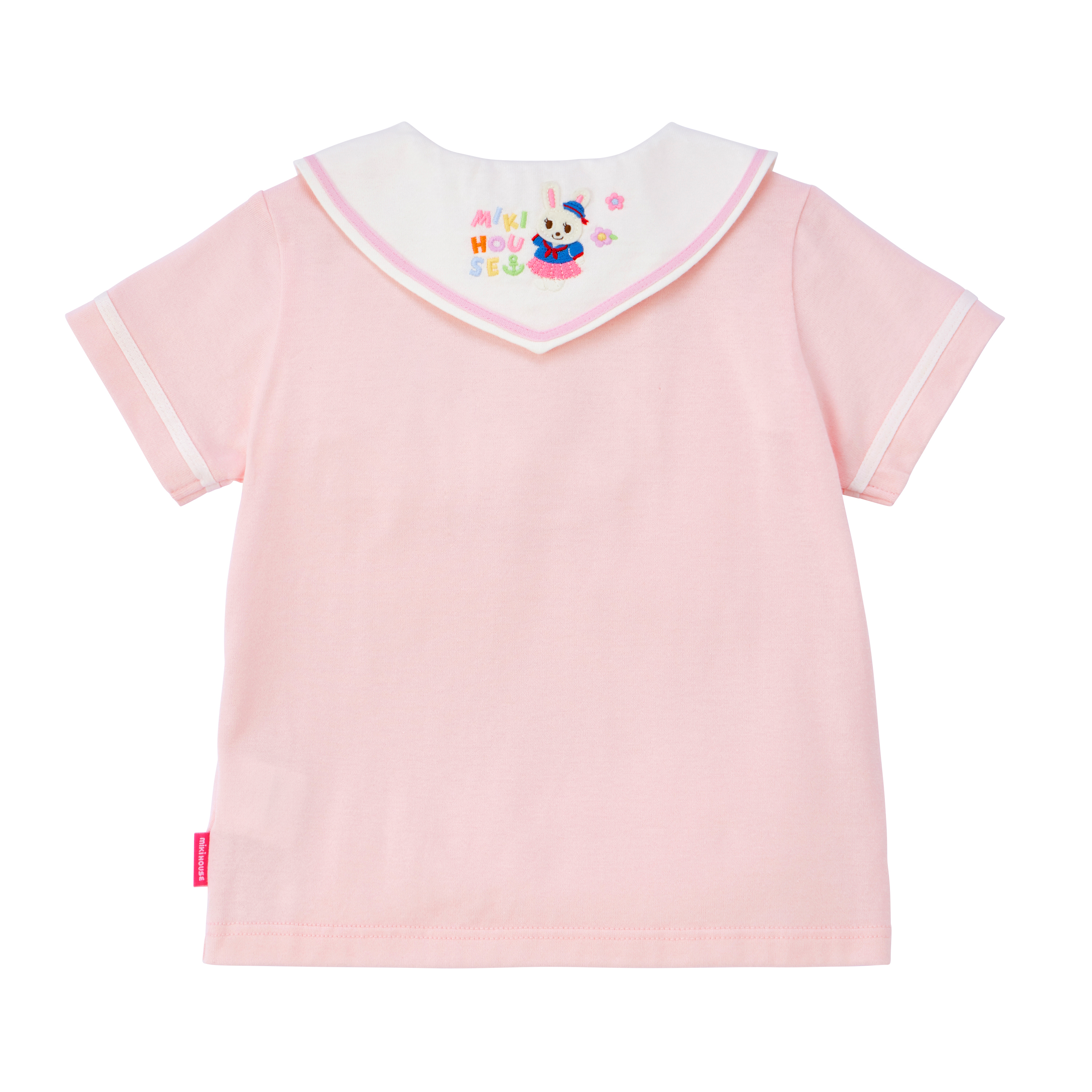 舞颯兔水手領短袖POLO衫-粉紅色