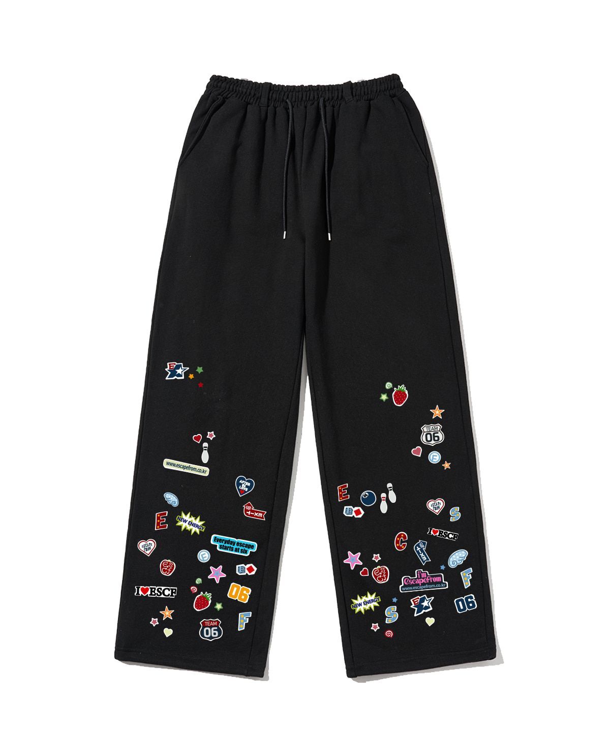ESCAPEFROM 符號拼貼印花棉褲 E261SP
