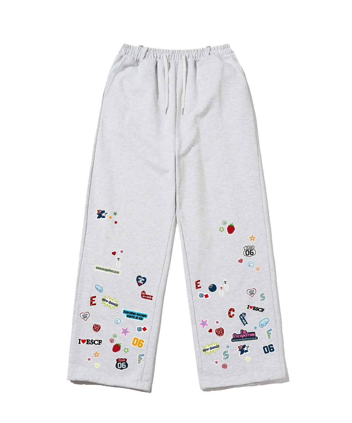 ESCAPEFROM 符號拼貼印花棉褲 E261SP