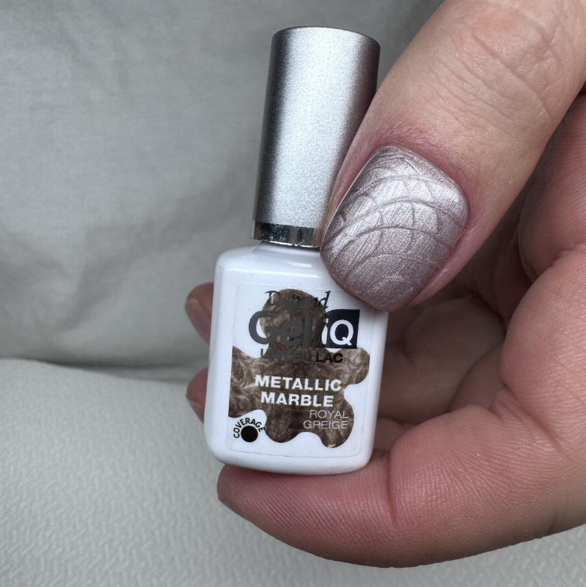 【全新藝術系列】GEL iQ 金屬大理石紋甲油 - 皇家灰褐 (#10125)