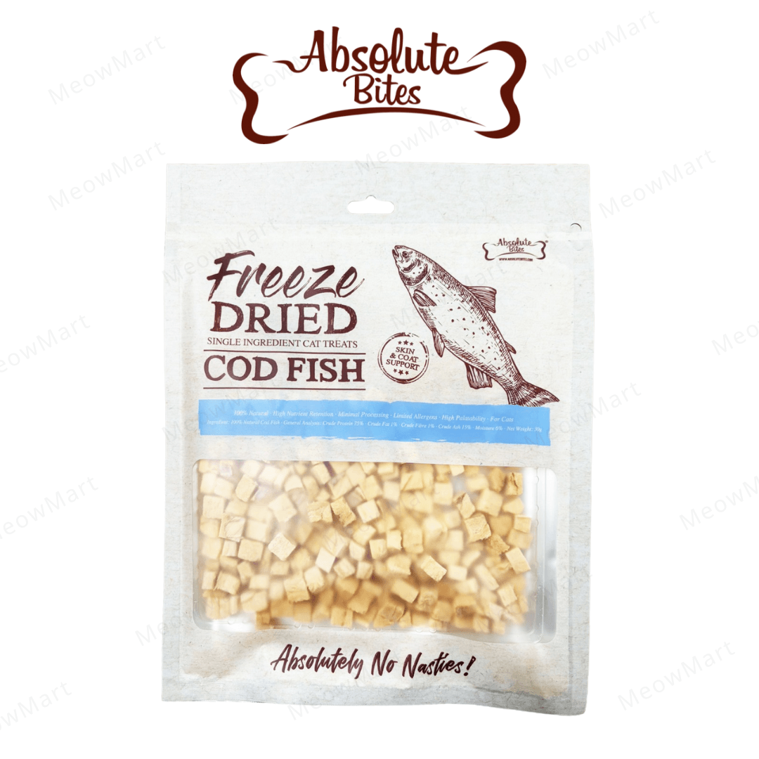 Absolute Bites 凍乾鱈魚 (貓用) 30g