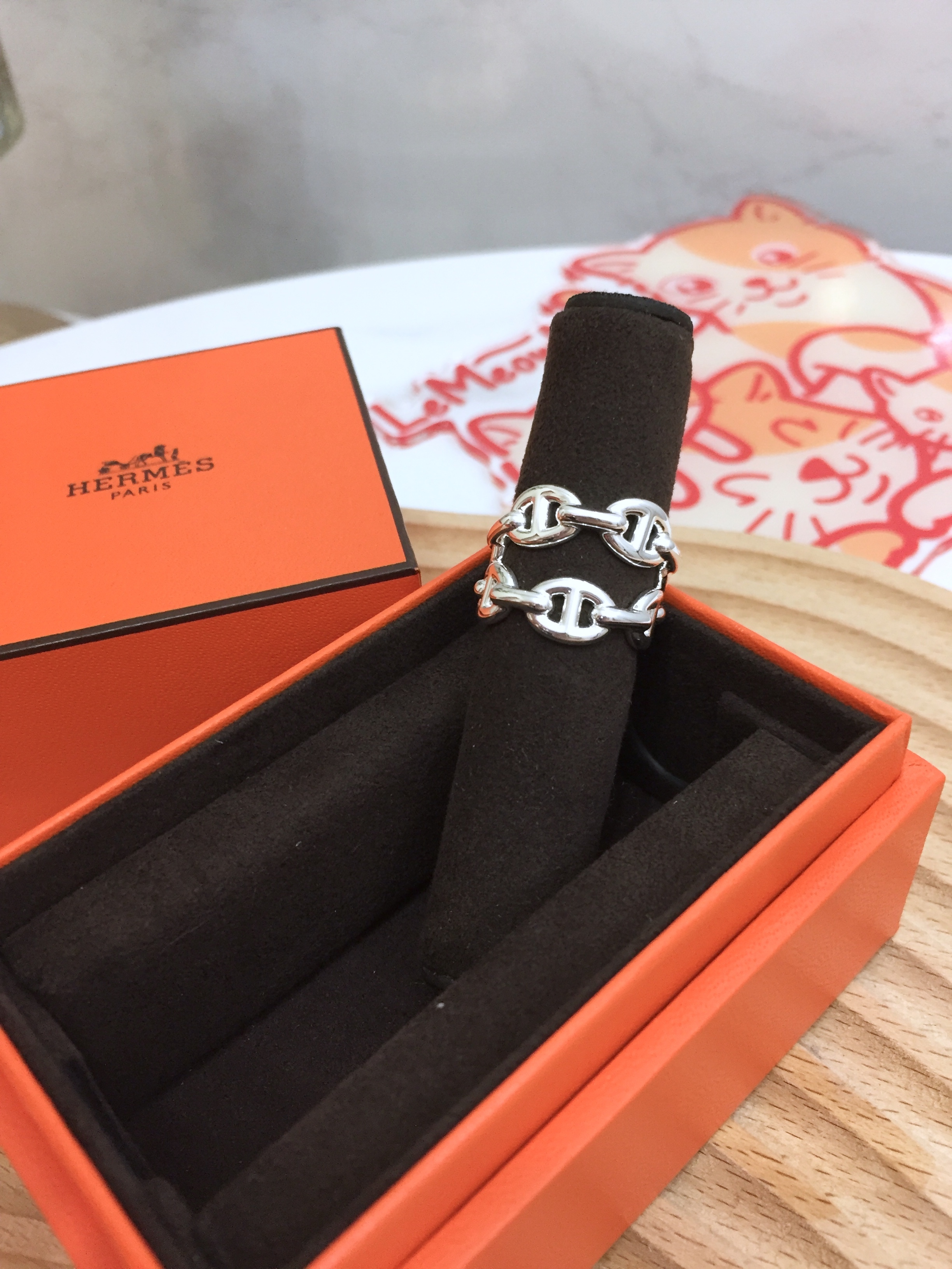 Hermes Double Chaine d'ancre Enchainee  戒指