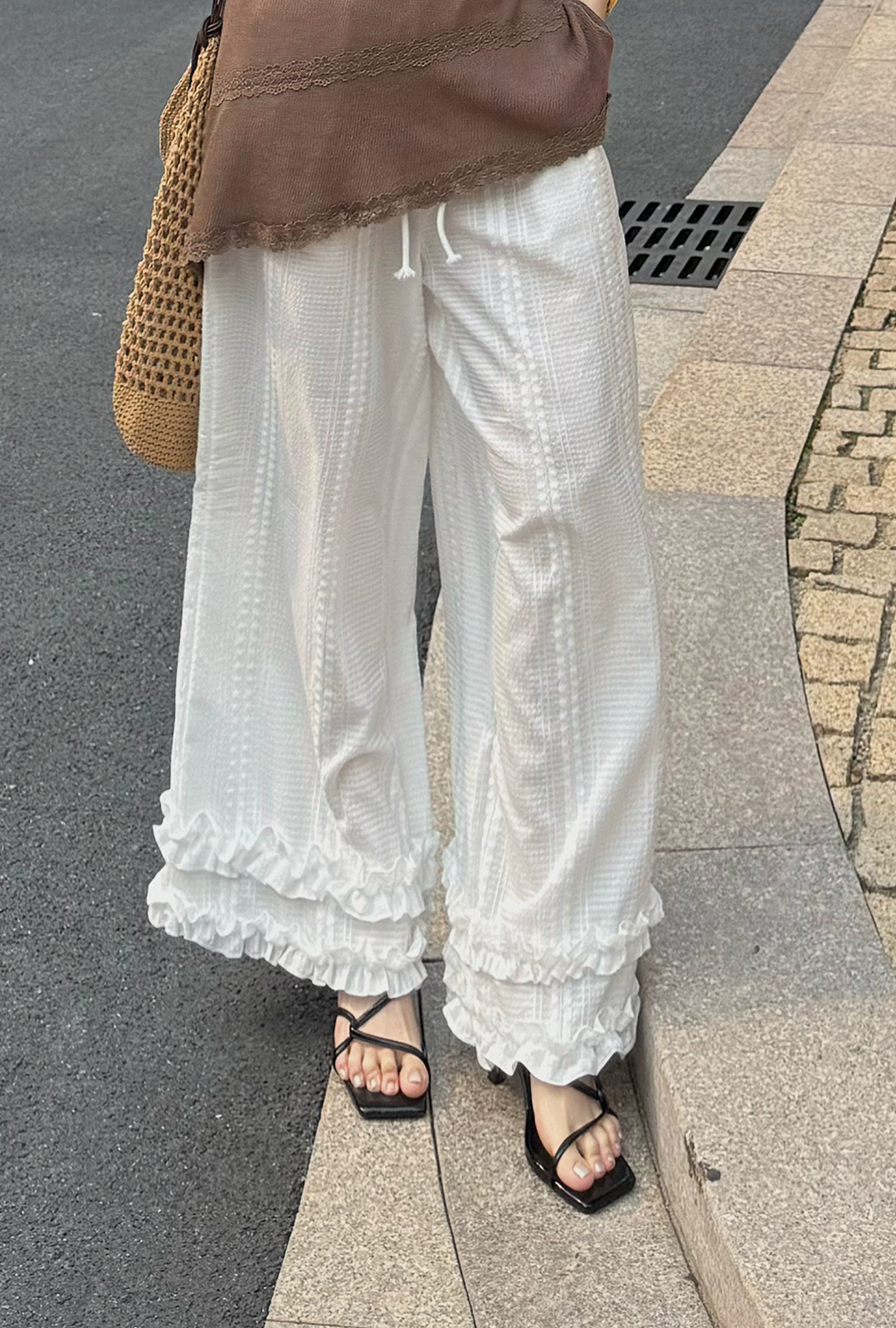 IU22-方頭細帶繞帶跟鞋