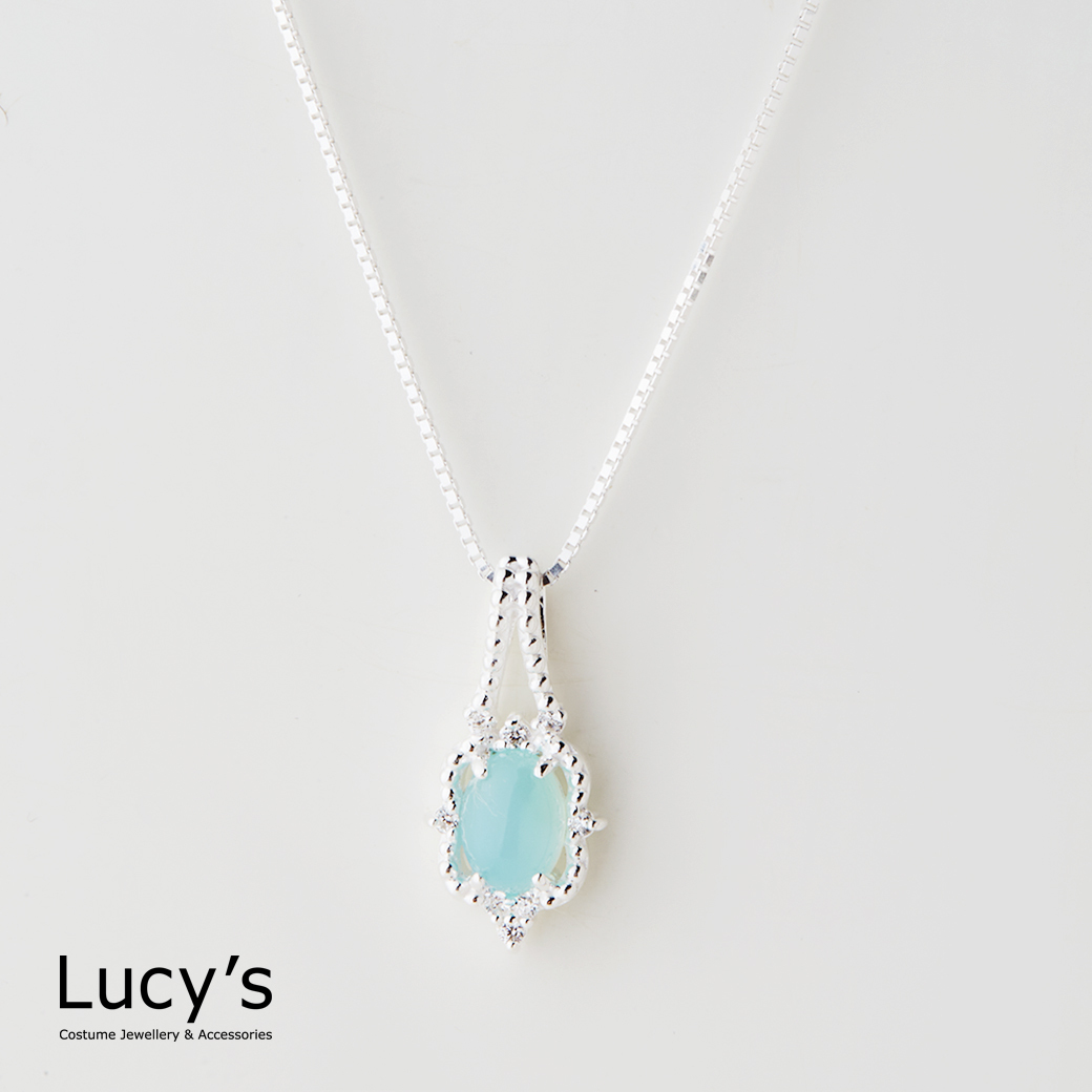 925純銀 鏡畫 項鍊 (四色) (130172/130173/130174/130175)